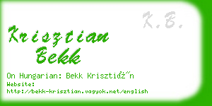 krisztian bekk business card